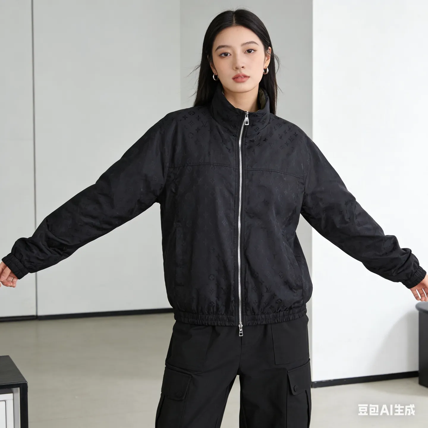 Louis Vuitton/Louis Vuitton 26ss presbyopic double-sided hooded thin coat
